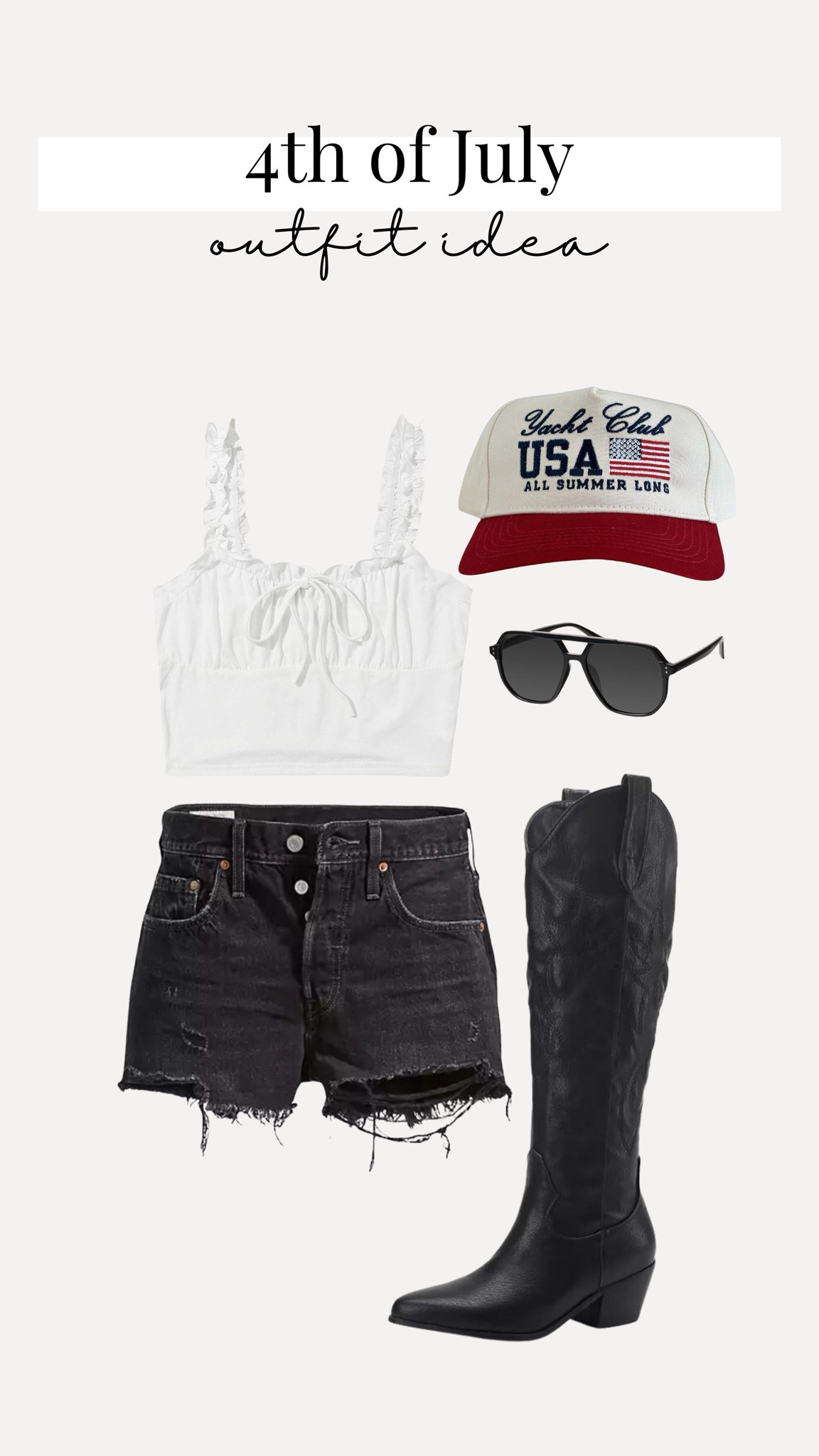 4th of July ootd inspiration, trucker hat outfit, Amazon trucker hat, denim shorts outfit, summer ootd, cowboy boots outfit, concert outfit 

#LTKSeasonal #LTKShoeCrush #LTKFindsUnder50
