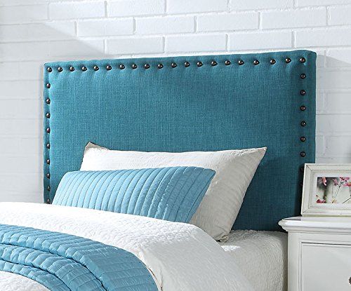 ACME Furniture 39115 Sabina Headboard Only, Queen/Full, Blue Linen | Amazon (US)
