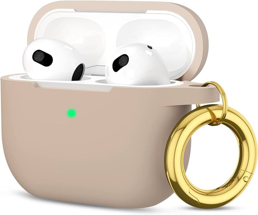 Amazon.com: GMUDA for AirPods 3 Case, Protective Silicone Cover with Keychain, Compatible with Ai... | Amazon (US)