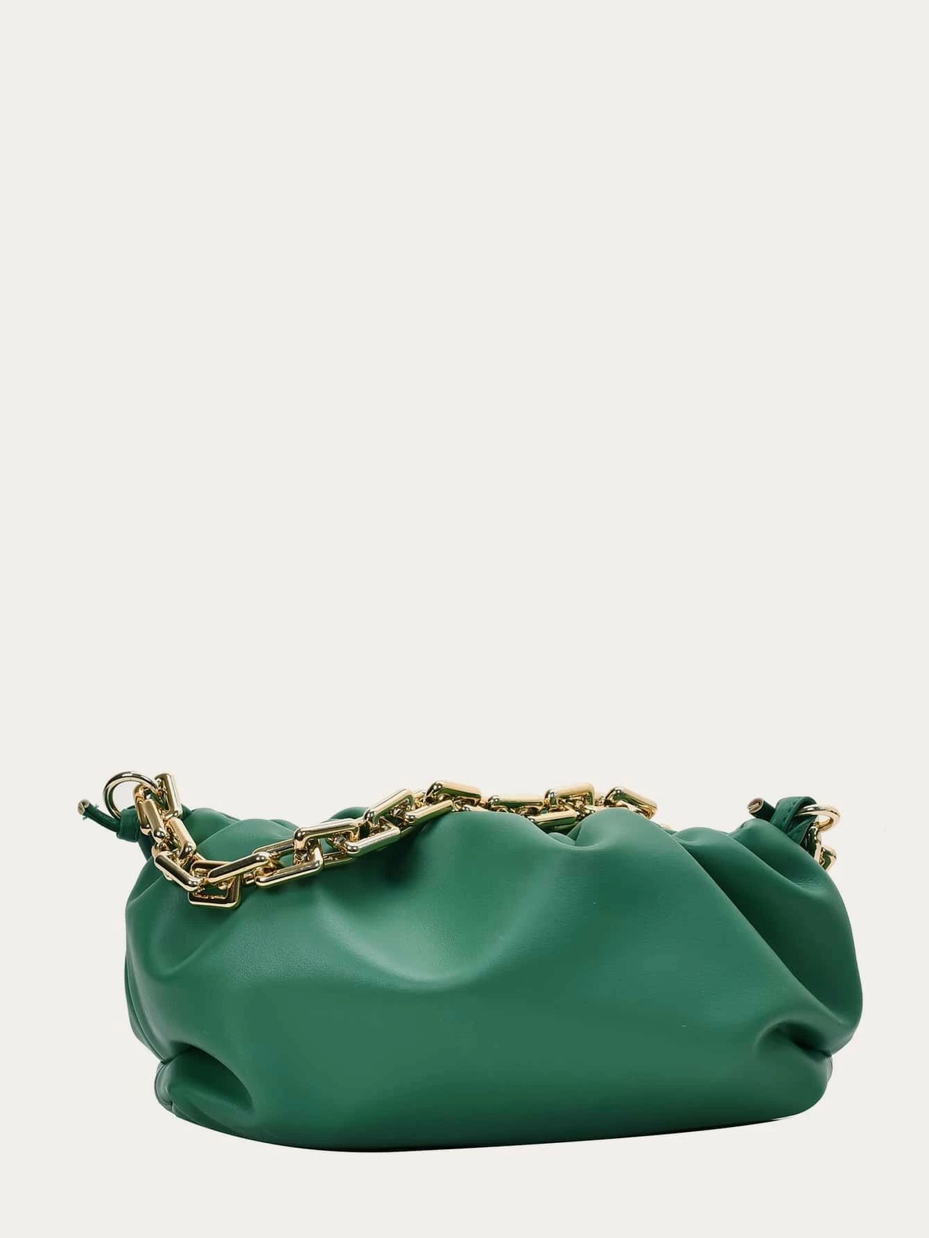 Minimalist Chain Ruched Bag | SHEIN