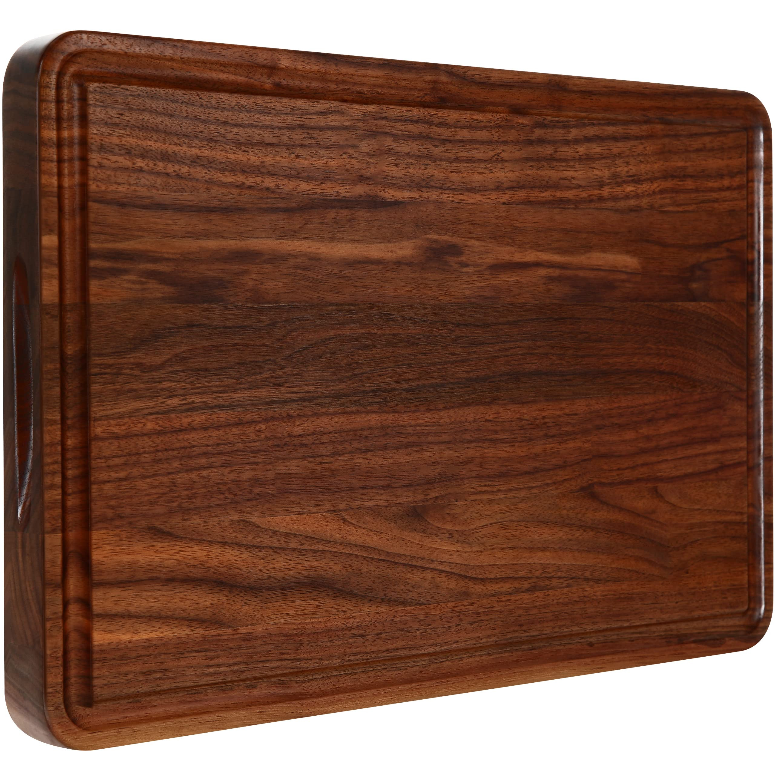 AZRHOM Walnut Wood Cutting Board, 17x11in Large Wooden Chopping Boards with Deep Juice Groove and... | Amazon (US)