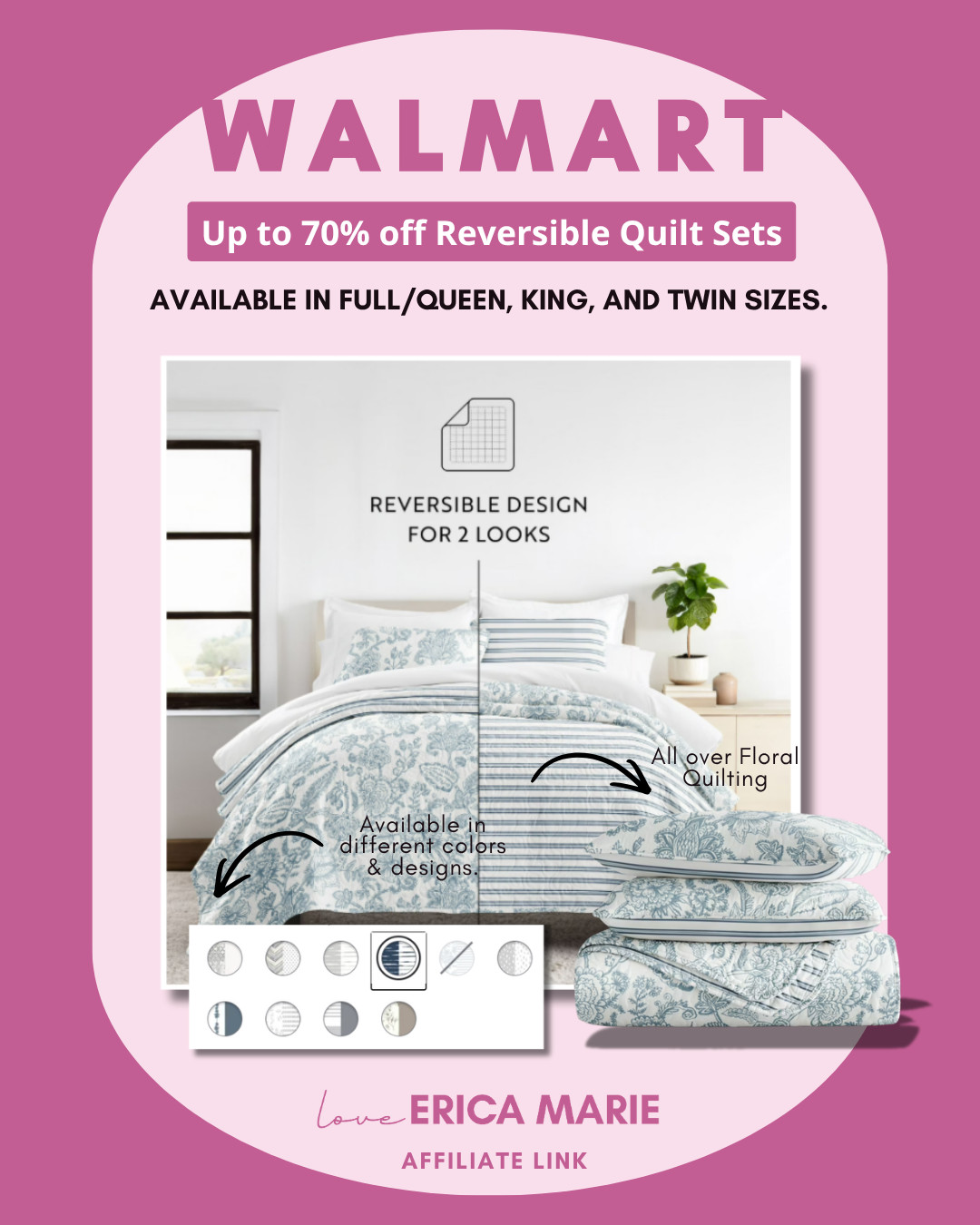Upgrade your bedroom with these lightweight reversible quilt sets, now up to 70% off. Designed for both style and comfort, these versatile bedding sets make it easy to switch up your bedroom look with a simple flip. Perfect for year-round use, they are breathable, cozy, and ideal for creating a clean, refreshed space. Available in Twin, Full/Queen, and King sizes, these quilt sets are a great way to elevate your home décor at an amazing price. Don’t miss these budget-friendly bedding essentials while they last! 

 #LTKSeasonal #LTKHome #LTKSaleAlert