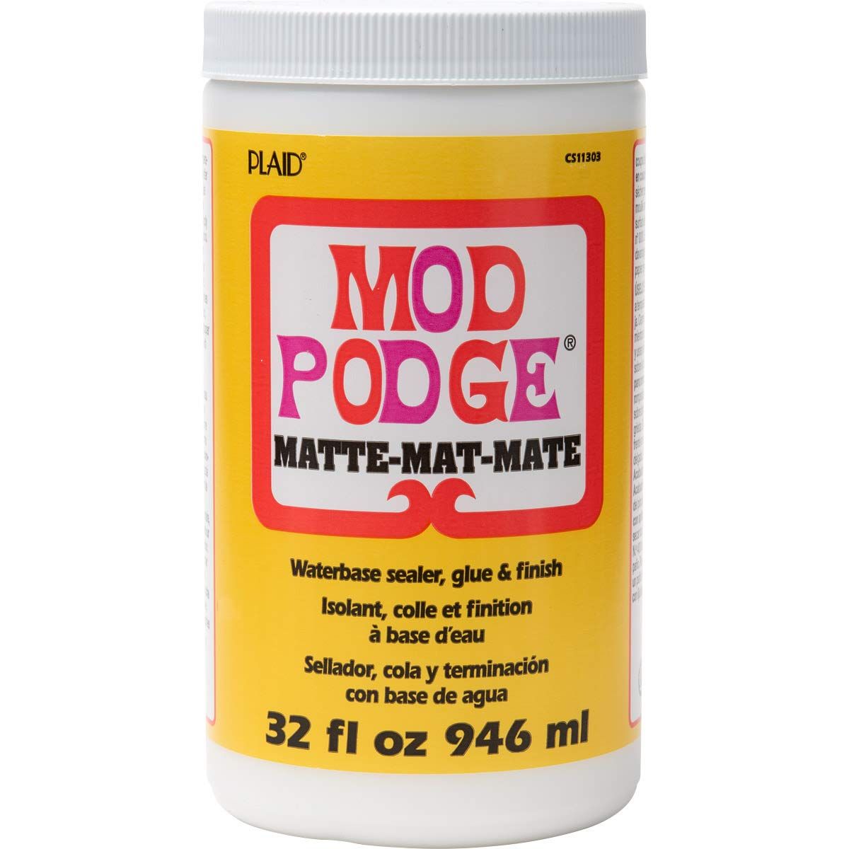 Mod Podge CS11303 Waterbase Sealer, Glue & Decoupage Finish, 32 oz, Matte | Amazon (US)