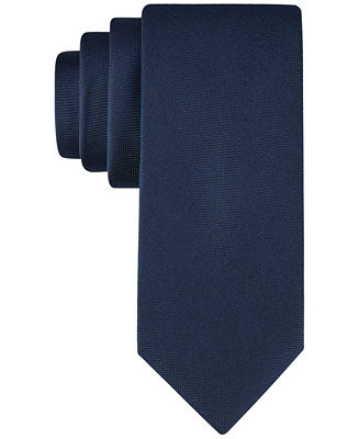 Men's Silver-Spun Solid Tie | Macy's