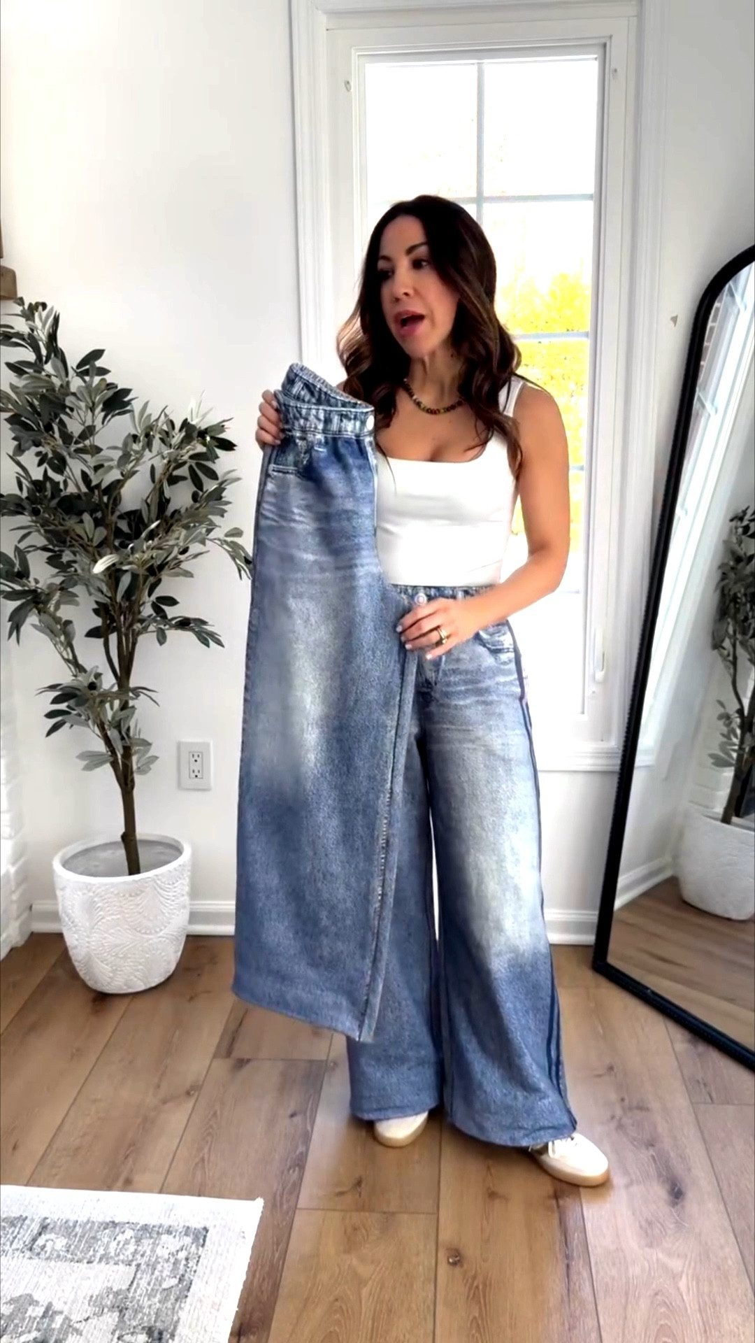 So if I’m being honest, I really didn’t understand the hype over the viral lounge, pajama jeans. And then when I finally convinced myself to try them, I wasn’t about to spend over $200 on them. BUT I found 2 pairs that are under $100 each and now I totally get the hype. Not sure how I’ll ever wear any other type of jean after these. It’s only January but these might end up being my top purchase of 2026. And they are selling FAST! Only a few sizes left in the track style and I expect the plain style to sell out quickly. I’m telling you don’t sleep on these. 

Wearing small pajama jeans (I used hemming tape to make them shorter). White bodysuit small. Pink cardigan sweater small. Sneaker size down. Jewelry code HOUSEOFLEO20. 

Pajama jeans, cotton jeans, lounge jeans, sweatpant jeans



#LTKOver40 #LTKgrwm #LTKootd