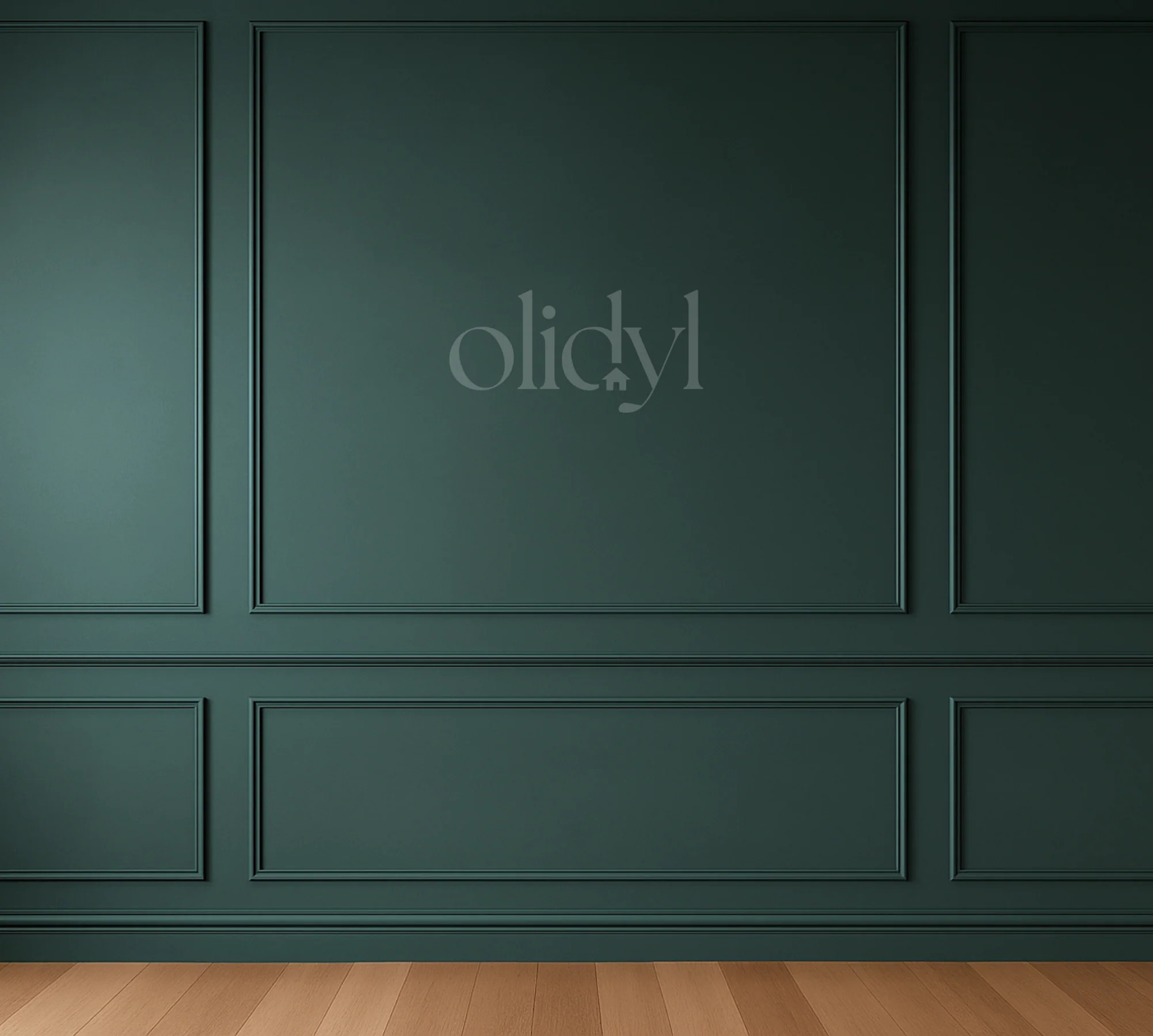 Wall Molding Kit with Chair Rail — Pre-cut, Peel and Stick Wainscoting | Olidyl Design Studio
