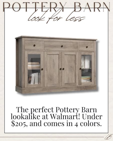 Pottery Barn look for less buffet cabinet from Walmart! 

#LTKstyletip #LTKhome