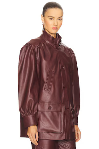 Bardot Clements Faux Leather Jacket in Burgundy from Revolve.com | Revolve Clothing (Global)