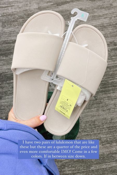 Lululemon slides dupes 

Target sale  women slides  summer shoes 

#LTKfindsunder50 #LTKshoecrush #LTKxTarget