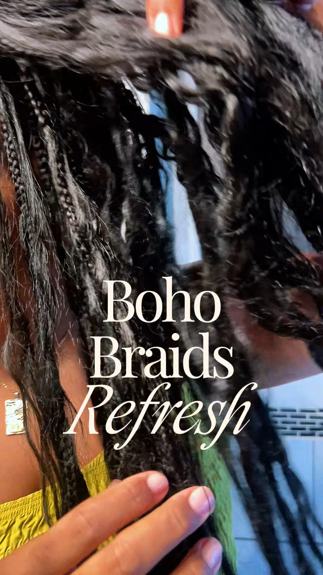 Essentials for refreshing boho knotless braids 👩🏽‍🦱