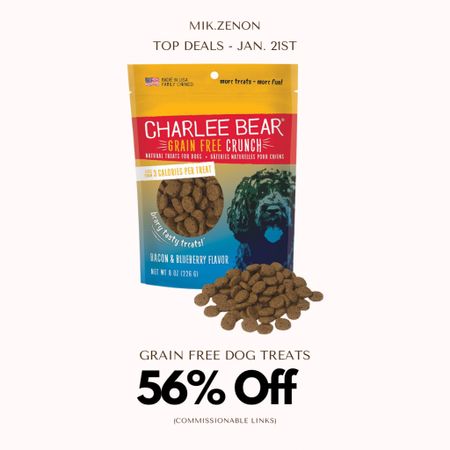 56% Off this bag of grain-free Charlee Dog treats that are highly rated on Amazon! 