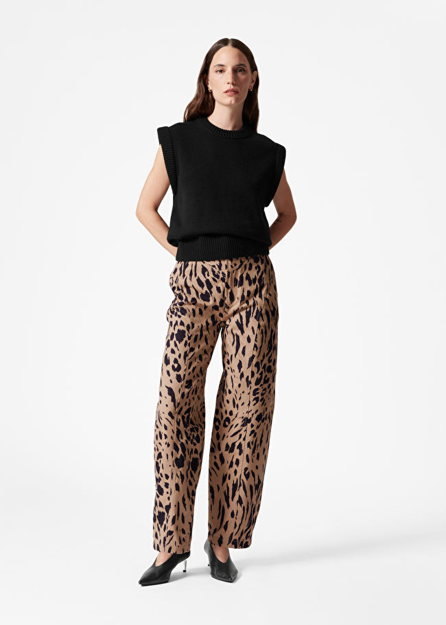 Leopard-Print Barrel-Leg Trousers | & Other Stories (EU + UK)