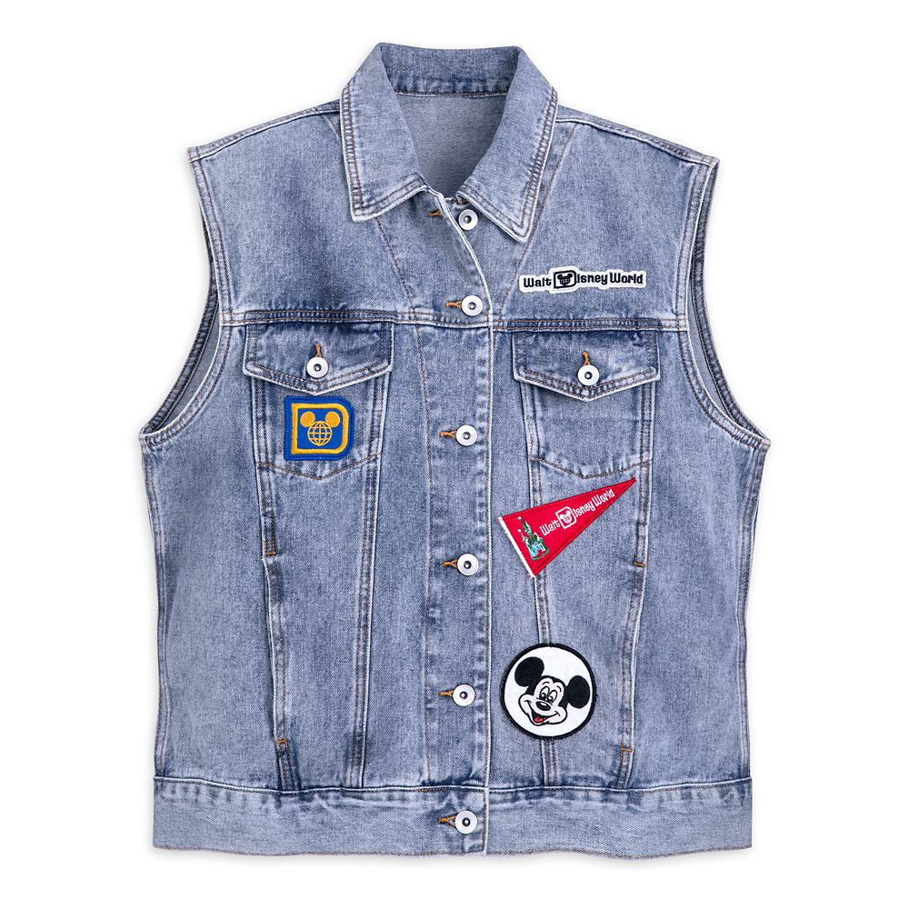 Walt Disney World Pennant Denim Vest for Women | Disney Store