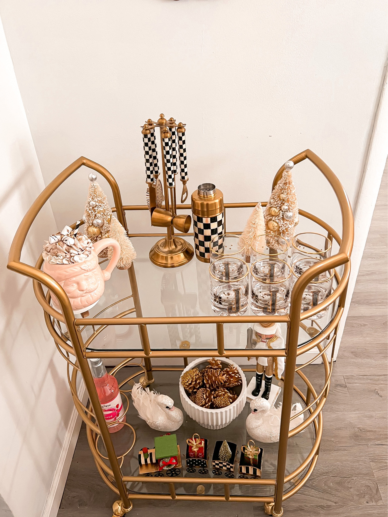 Holiday bar cart details 🎄🥂💗

#LTKsalealert #LTKFind #LTKhome