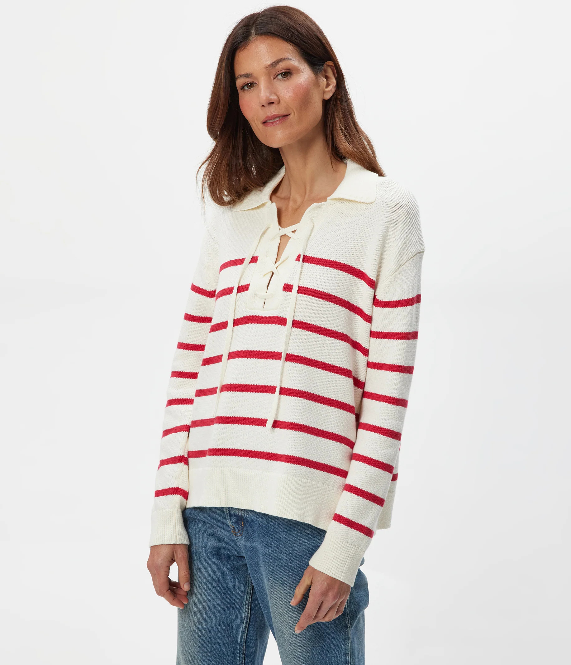 Variant options: Adrienne Striped Pullover | MichaelStars.com