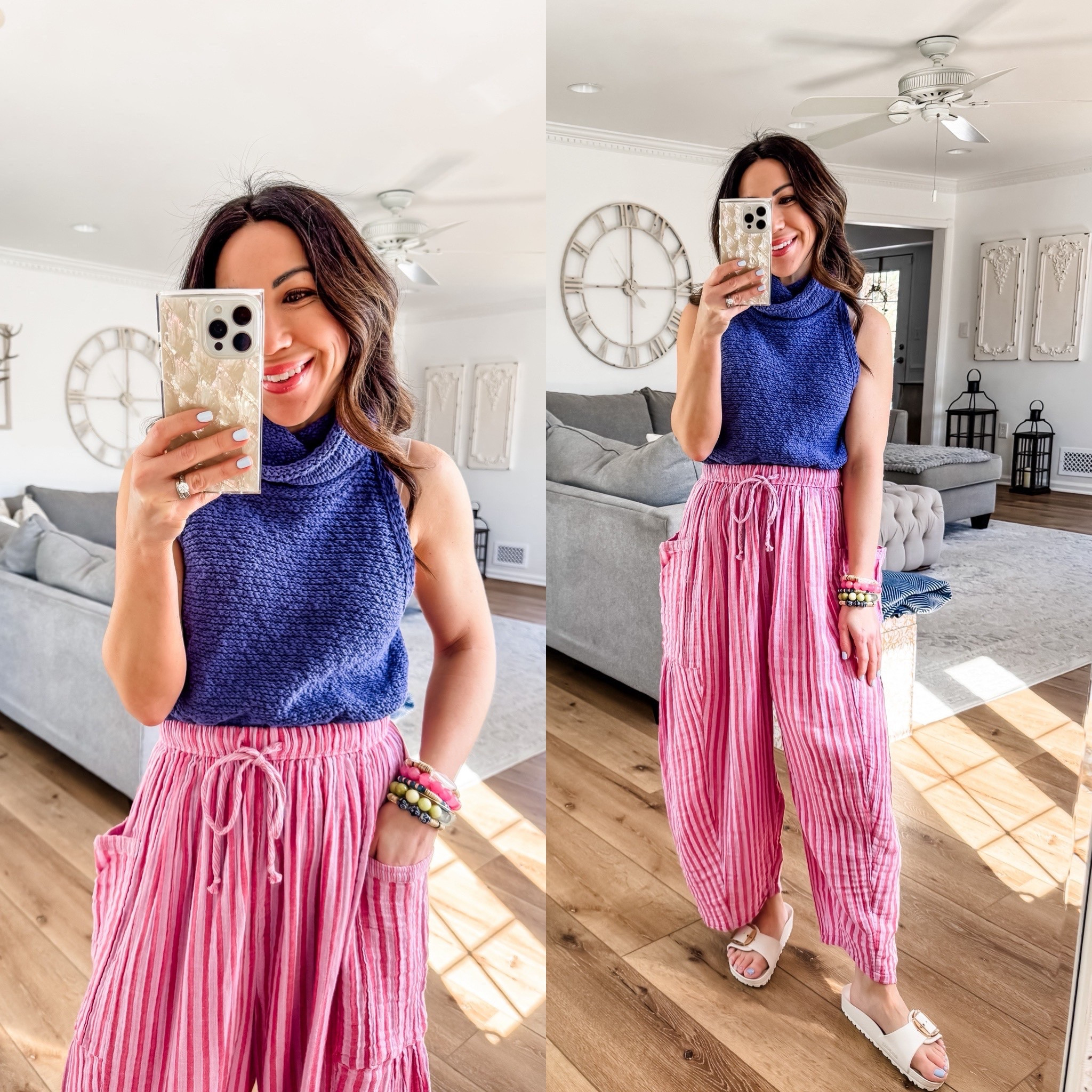 Small sweater tank. XS striped pants.



#LTKOver40 #LTKPetite