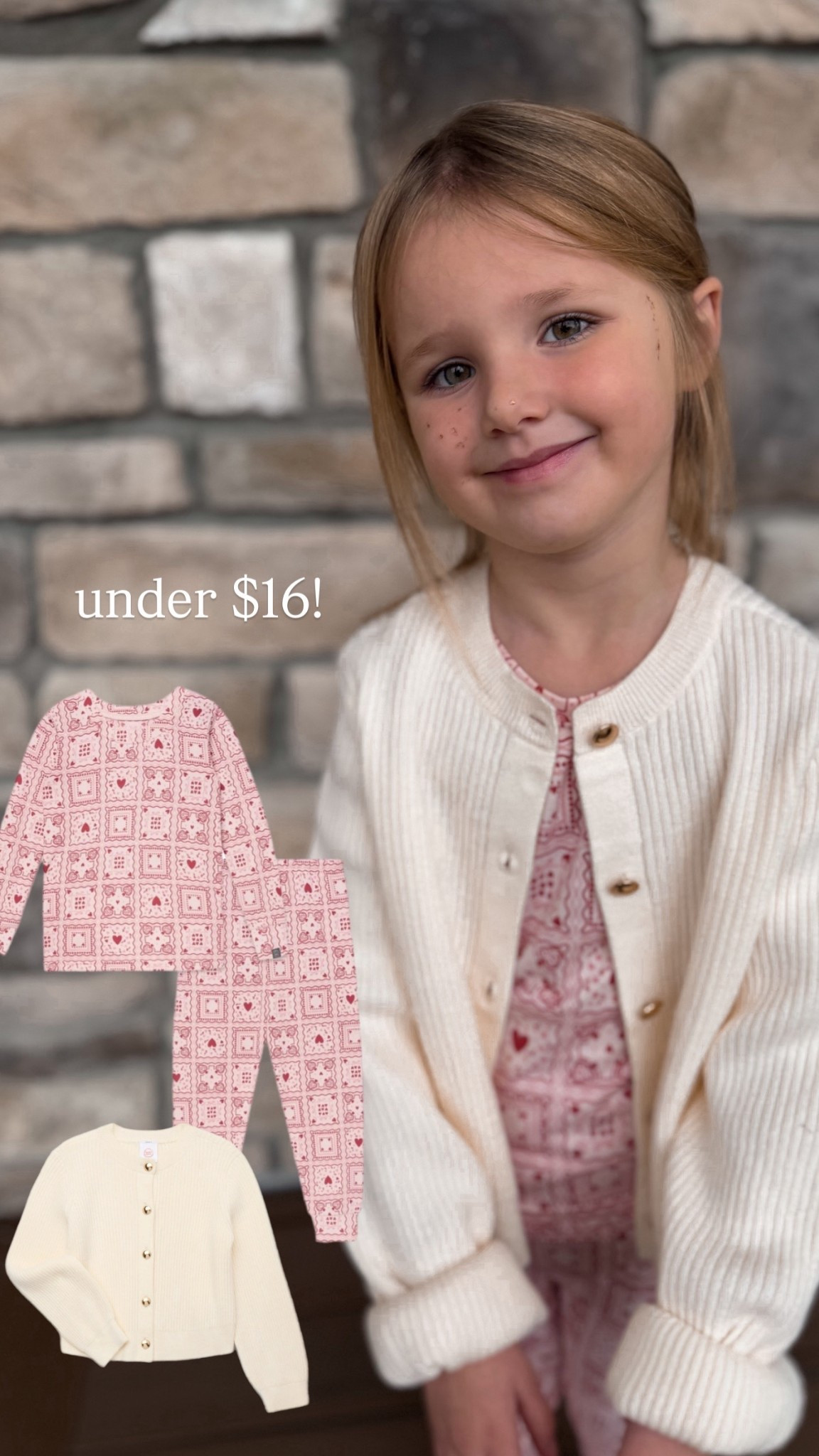 Softest pajamas in heart prints! 
I add the cardigan so it can be an outfit 

#LTKBaby #LTKKids #LTKFindsUnder50