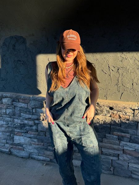 It was super chill at our weekend at the cabin & love that these denim overalls were so easy to pack for a comfy quick outfit. I wore a tank underneath 🤎✨⛺️

#LTKstyletip #LTKmidsize #LTKtravel