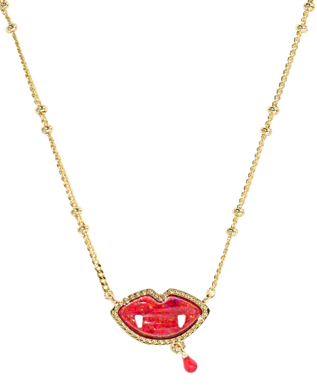 Kendra Scott Kyocera Opal Vampire Short Pendant Necklace - Medium Red | Macy's