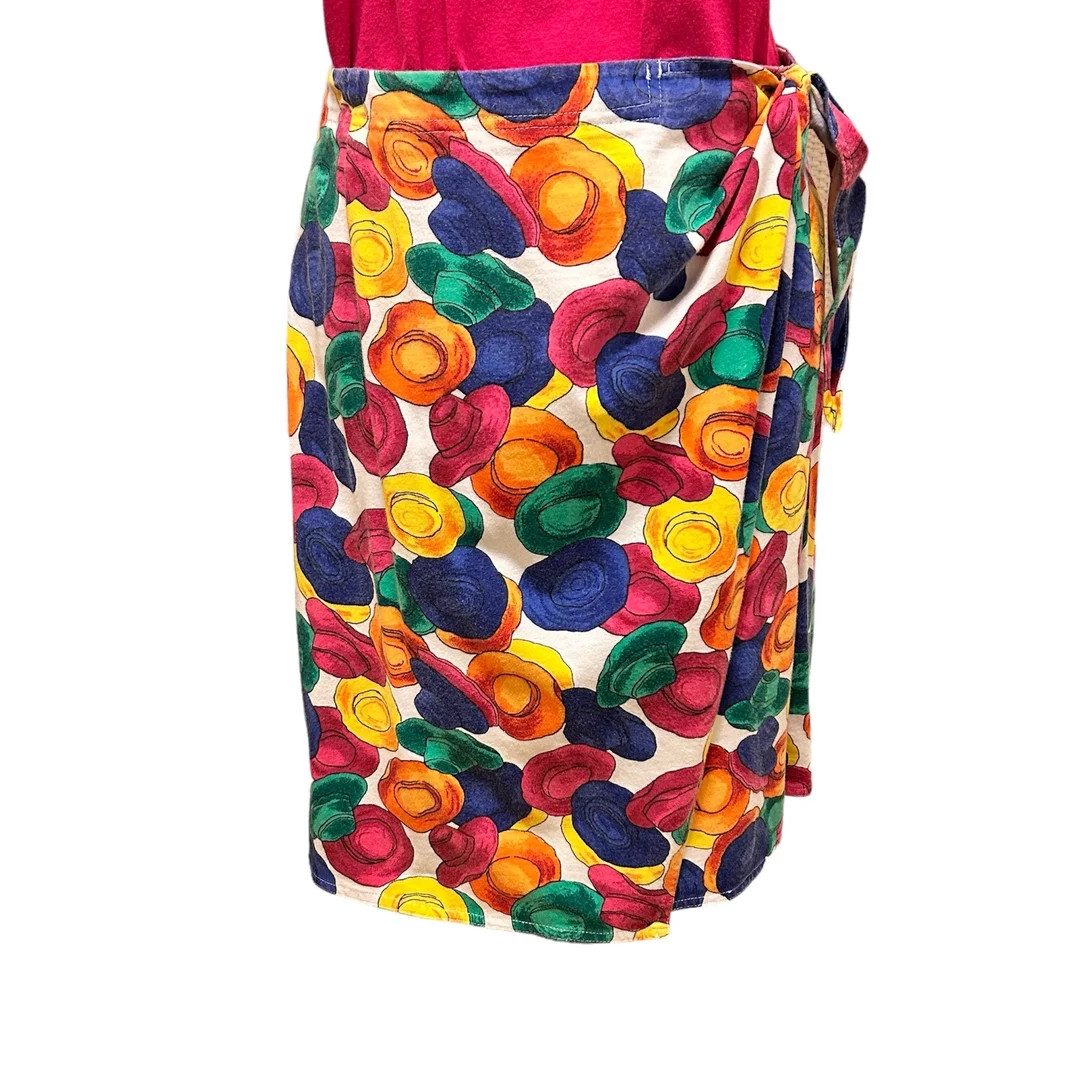 Vintage 1990s Evan Picone Multicolor Hat Print Wrap Skirt | Cotton Novelty | Size Large - Etsy | Etsy (Global)