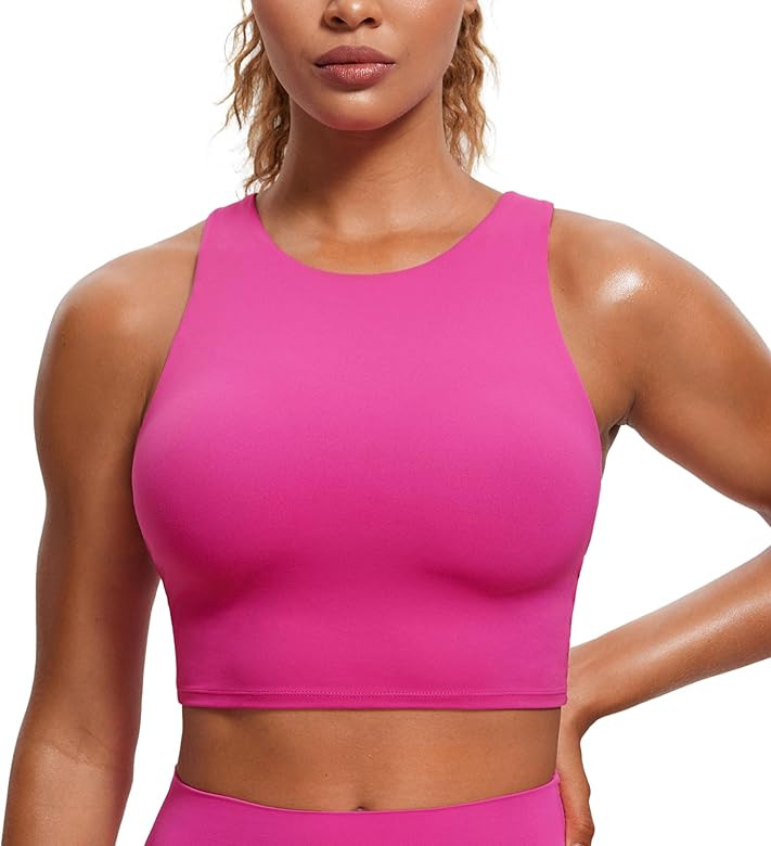 High Neck Longline Sports Bra | Amazon (US)