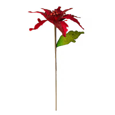 Holiday Living Red Poinsettia Spray Christmas Tree Pick | Lowe's