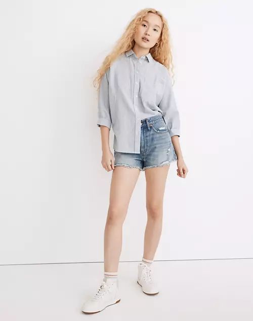 Relaxed Denim Shorts in Renfield Wash: Destructed Edition | Madewell