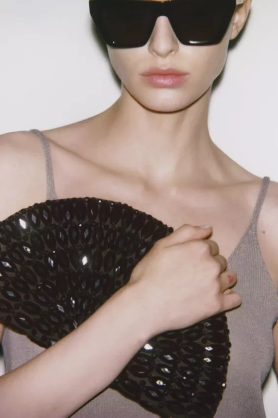 BEADED FAN BAG | Zara US