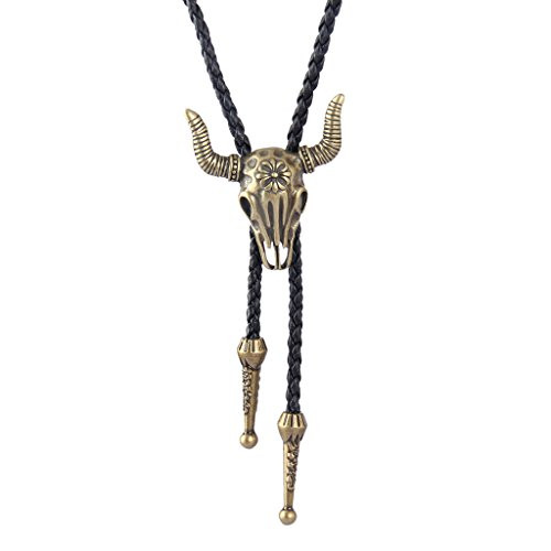 GelConnie Native American Bolo Tie Rodeo Cowboy Leather Necktie Western Necklace Costume Accessories for Men,Women | Amazon (US)