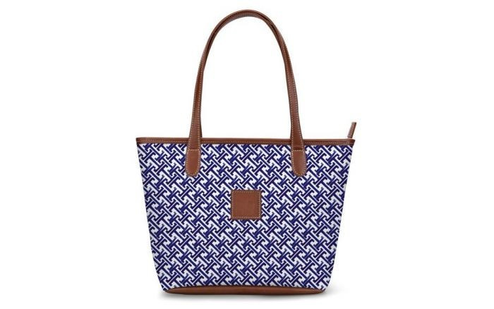 St. Anne Petite Zippered Handbag - Leather Patch | Barrington Gifts