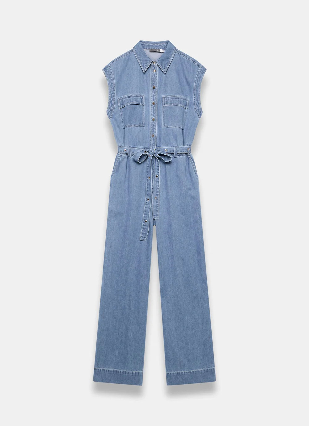 Mid Indigo Denim Jumpsuit | Mint Velvet