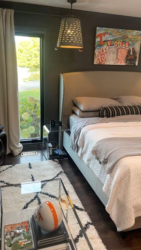 Greene’s room remodel reveal! He wanted lots of black, white, and gray tones. I love that his room showcases his favorite things like football, sneakers, and of course his family 

Teen boy bedroom / neutral / modern / home ideas / renovations 

#LTKhome #LTKfamily #LTKmens