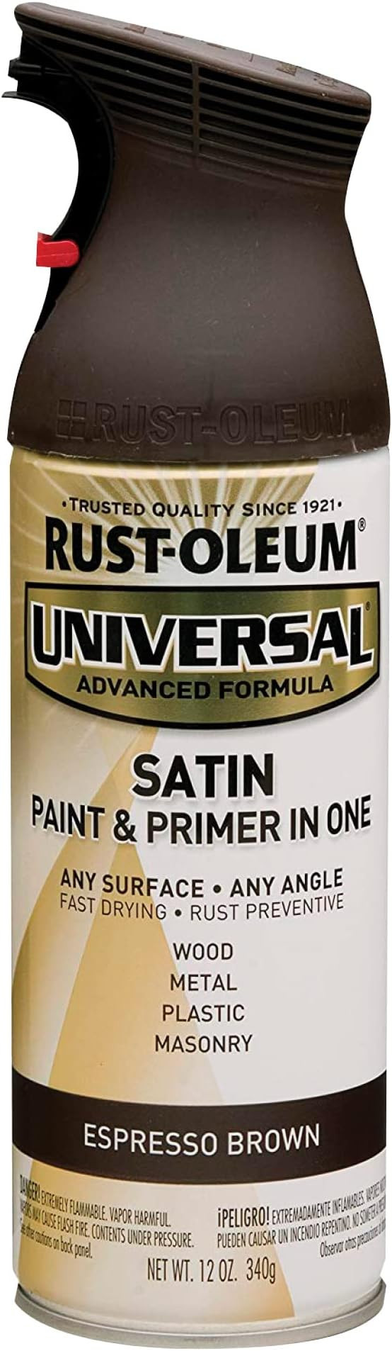 Rust-Oleum 247570 Universal All Surface Spray Paint, 12 oz, Satin Espresso Brown | Amazon (US)