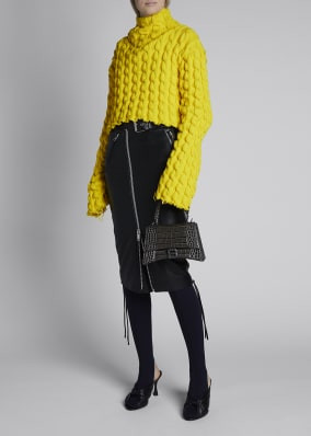 Balenciaga Hour XS Shiny Box Calf Top-Handle Bag | Bergdorf Goodman