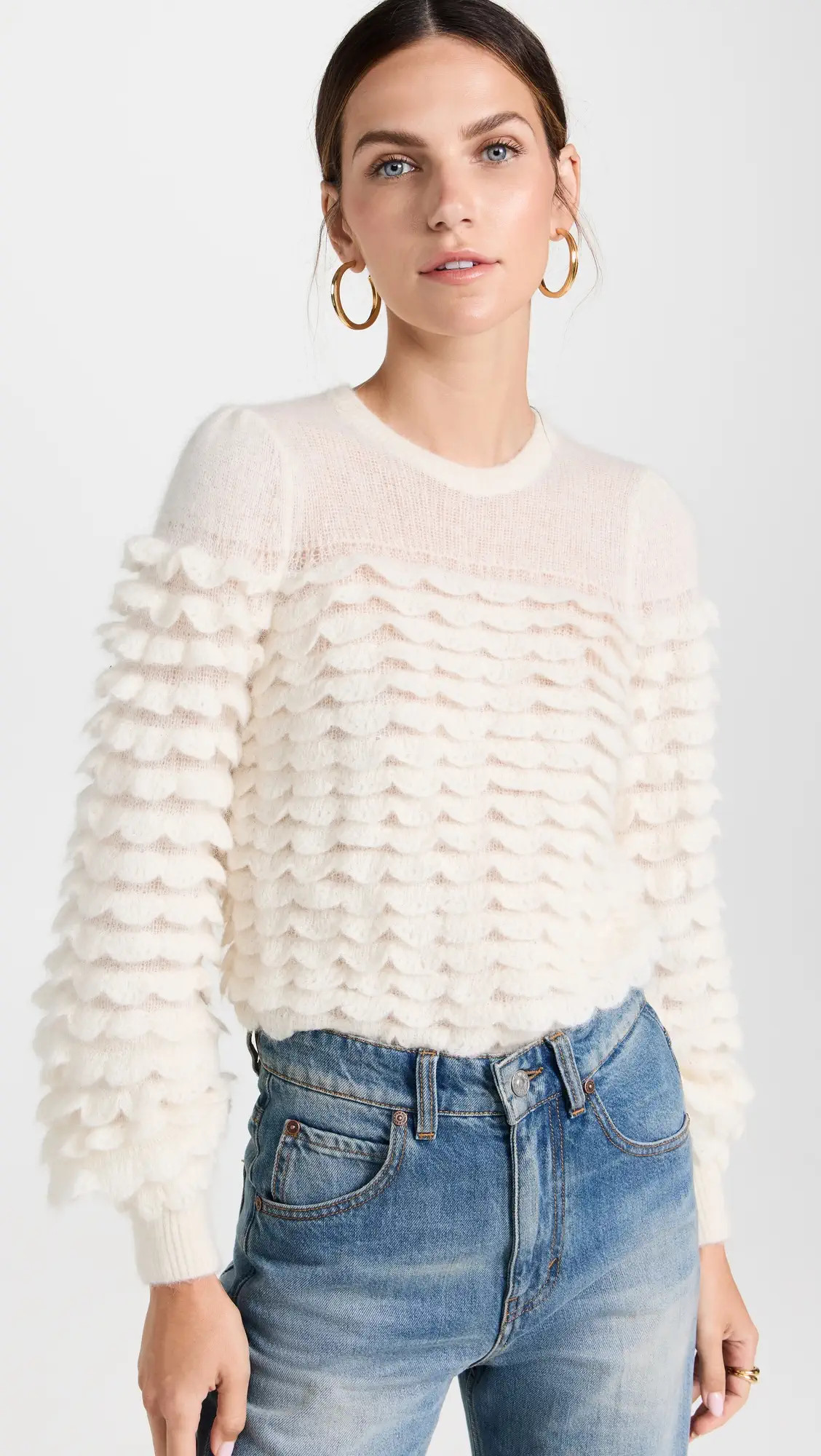 Zimmermann Scallop Frill Sweater | Shopbop | Shopbop