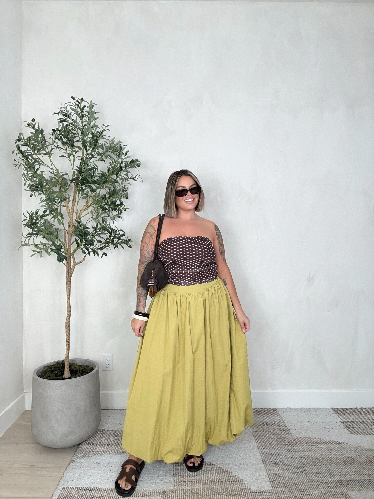 Top L 
Skirt xl 
#amazon #sale #polkadot