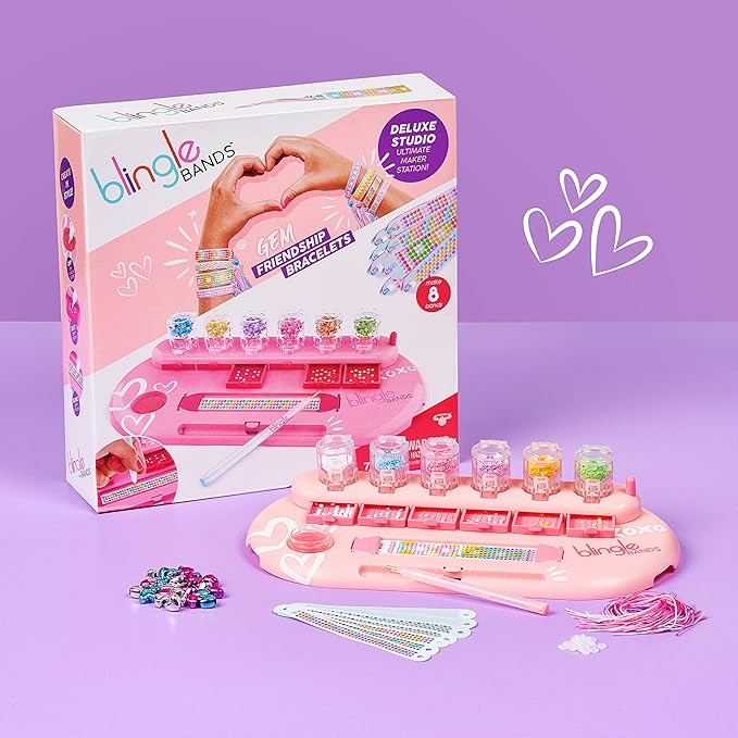 Blingle Bands DIY Gem Friendship Bracelet, 8 Band Deluxe Studio - Arts & Craft Activity for Ages ... | Amazon (US)