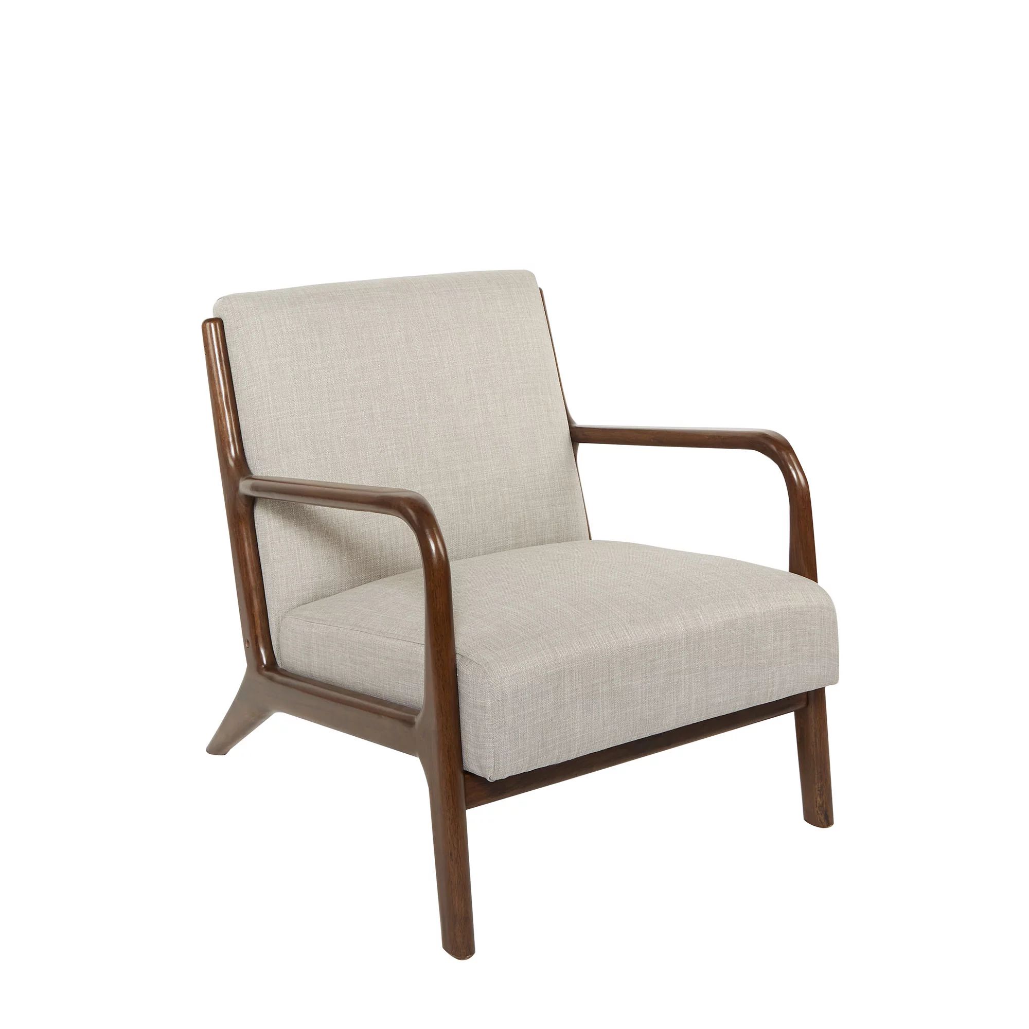 Charles Wood and Upholstered Mid Century Accent Chair | Walmart (US)