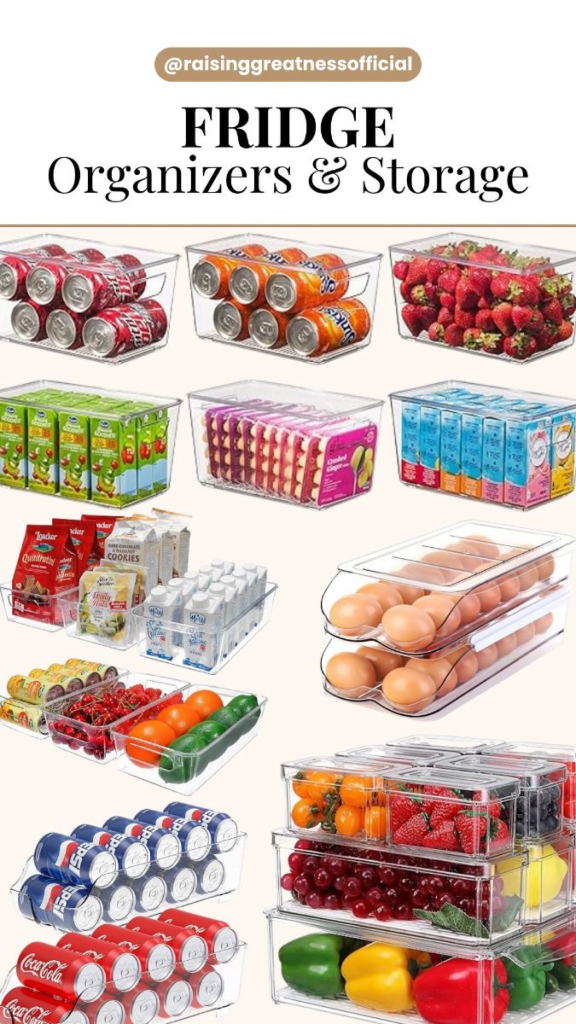 Elevate your kitchen organization with Fridge Organizers & Storage solutions! Keep your fridge neat and tidy with versatile bins, stackable containers, and clever organizers. Say goodbye to food wastage and hello to a well-organized fridge that maximizes space and efficiency. Streamline your meal prep and grocery shopping experience with these functional storage solutions! 🍎🥦 #FridgeOrganization #KitchenStorage #MealPrepEssentials

#LTKhome