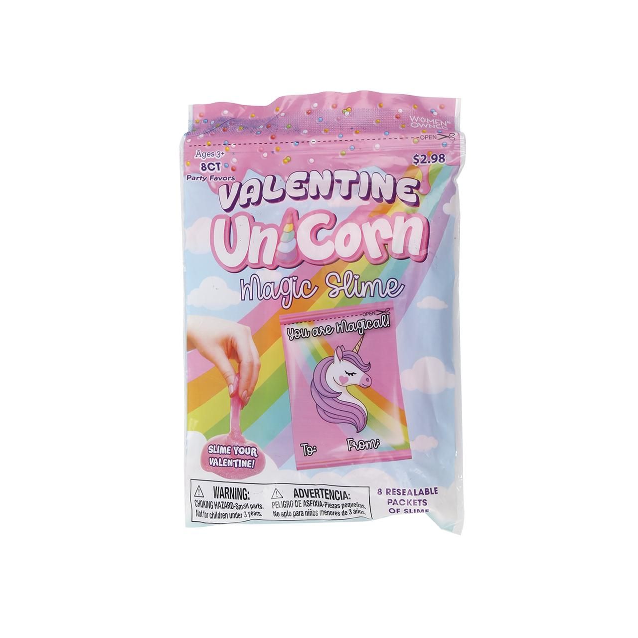 Way To Celebrate Valentine's Day Magic Slime Unicorn Party Favors, 8 Count | Walmart (US)