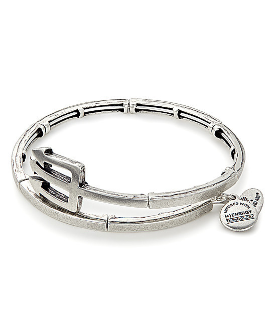 Alex and Ani Women's Bracelets Silver - Silvertone Trident Wrap Adjustable Bracelet | Zulily