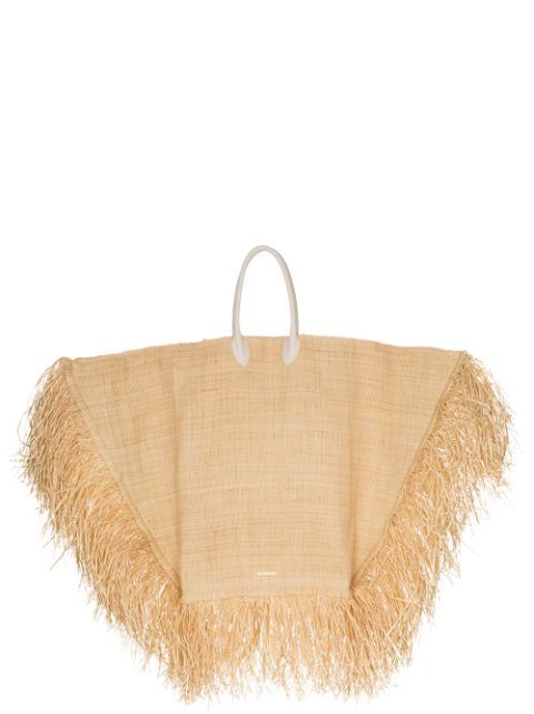 JacquemusLe Grand Baci frayed straw tote bag | FarFetch Global
