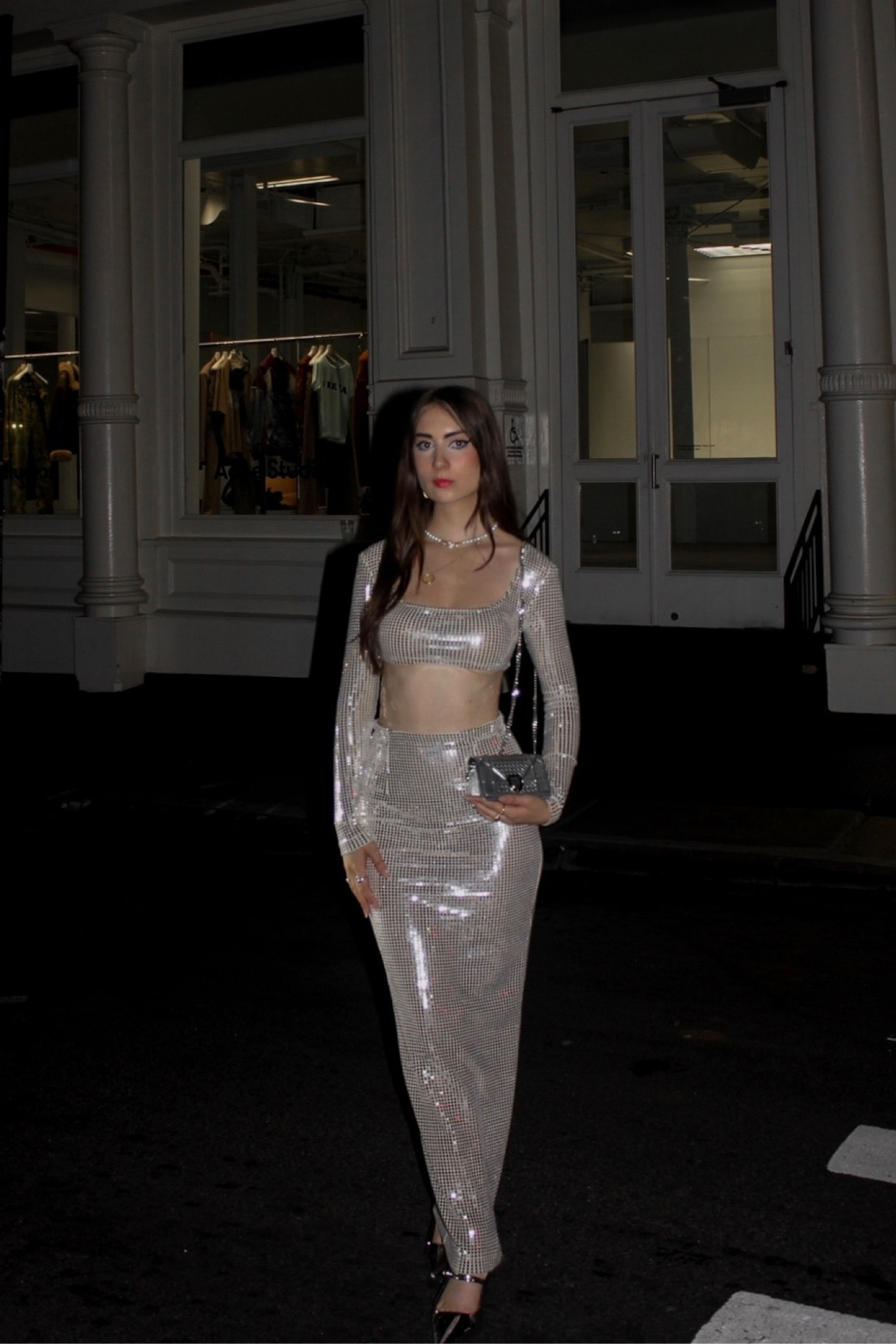 city girl night-out outfit inspo 🪩🥂

NYFW outfit, silver outfit, sequin dress, sparkly outfit, date night look, nyc street style, maxi skirt, holiday party outfit, evening outfit inspo, nyc outfit inspo

#LTKparties #LTKstyletip #LTKHoliday