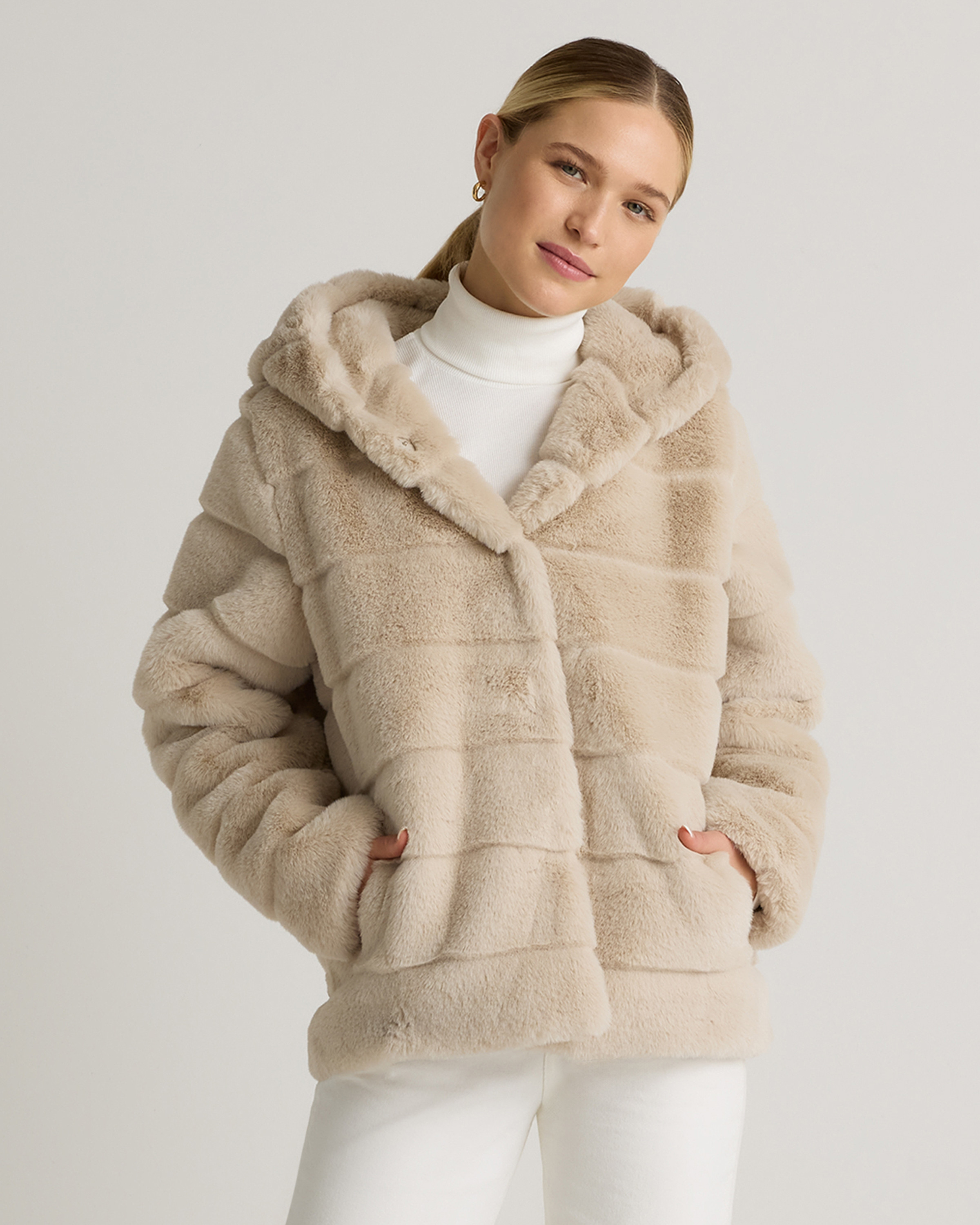 Hooded Faux Fur Jacket | Quince