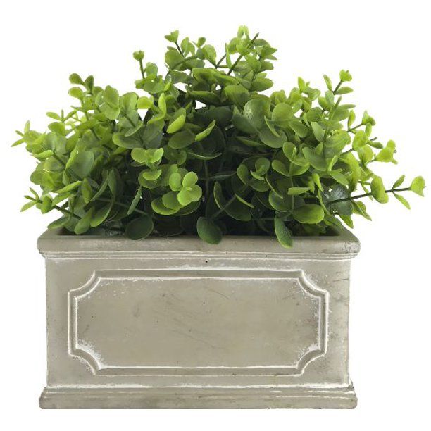 Better Homes & Gardens Faux Boxwood Plant in Traditional Stone Planter, 11.4" - Walmart.com | Walmart (US)