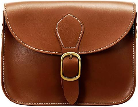 Crossbody Saddle Vegan Leather Bag Small Retro Satchel For Women Vintage Simple Handbag Faux Leat... | Amazon (US)