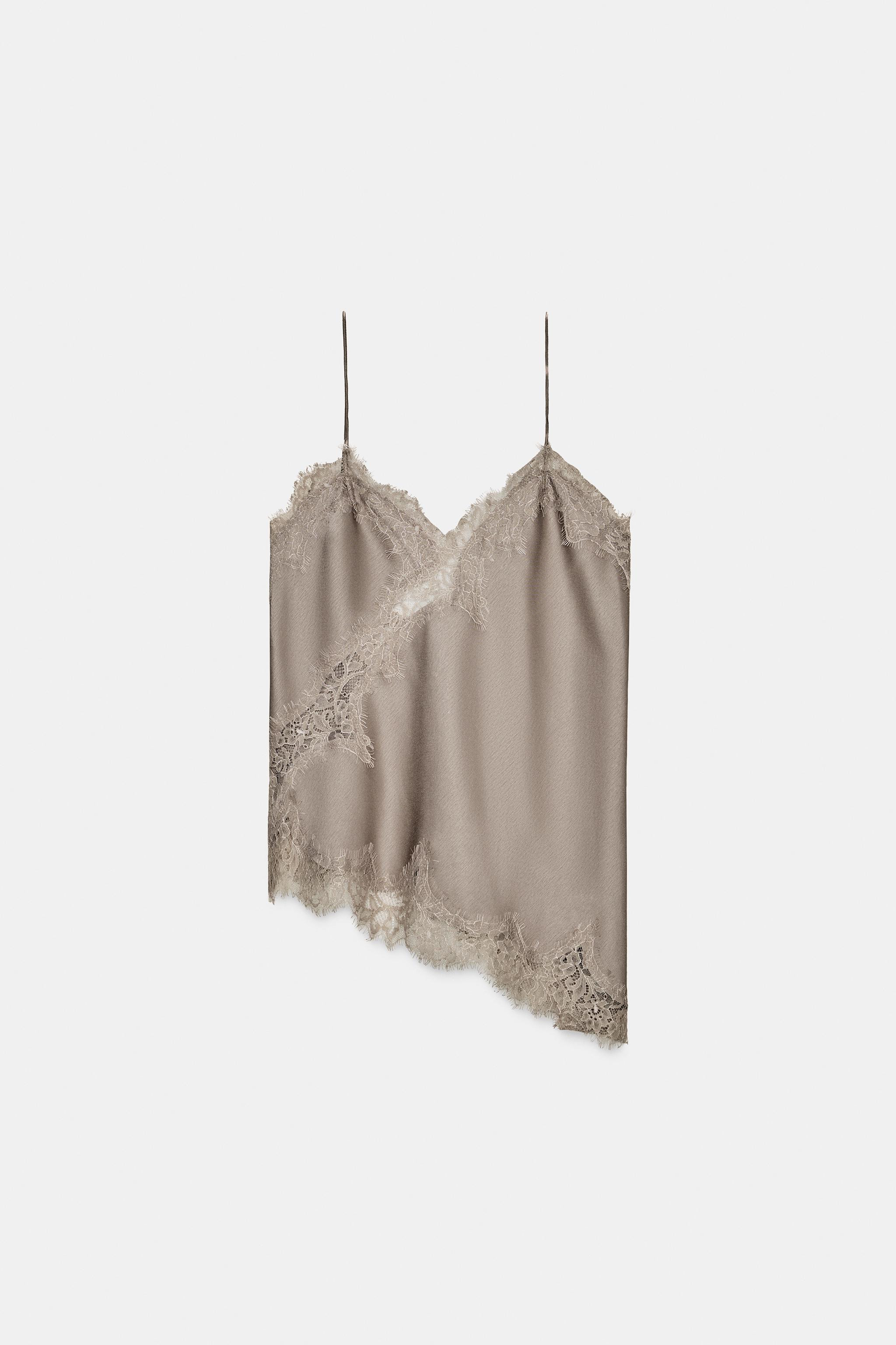 ZW COLLECTION LACE CAMISOLE TOP | Zara UK