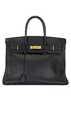 FWRD Renew Hermes Clemence Birkin 35 Handbag in Black from Revolve.com | Revolve Clothing (Global)