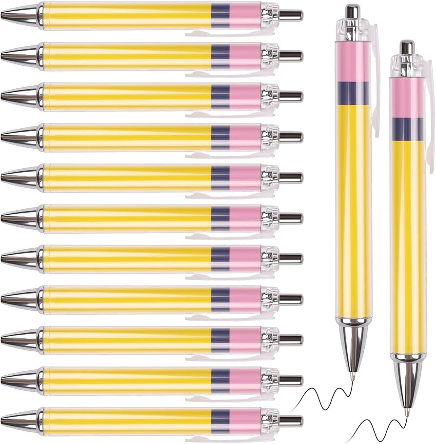 30PCS Teachers Pens Bulk,Yellow Retractable ballpoint pen Teacher Appreciation Gifts Best Teachin... | Amazon (US)