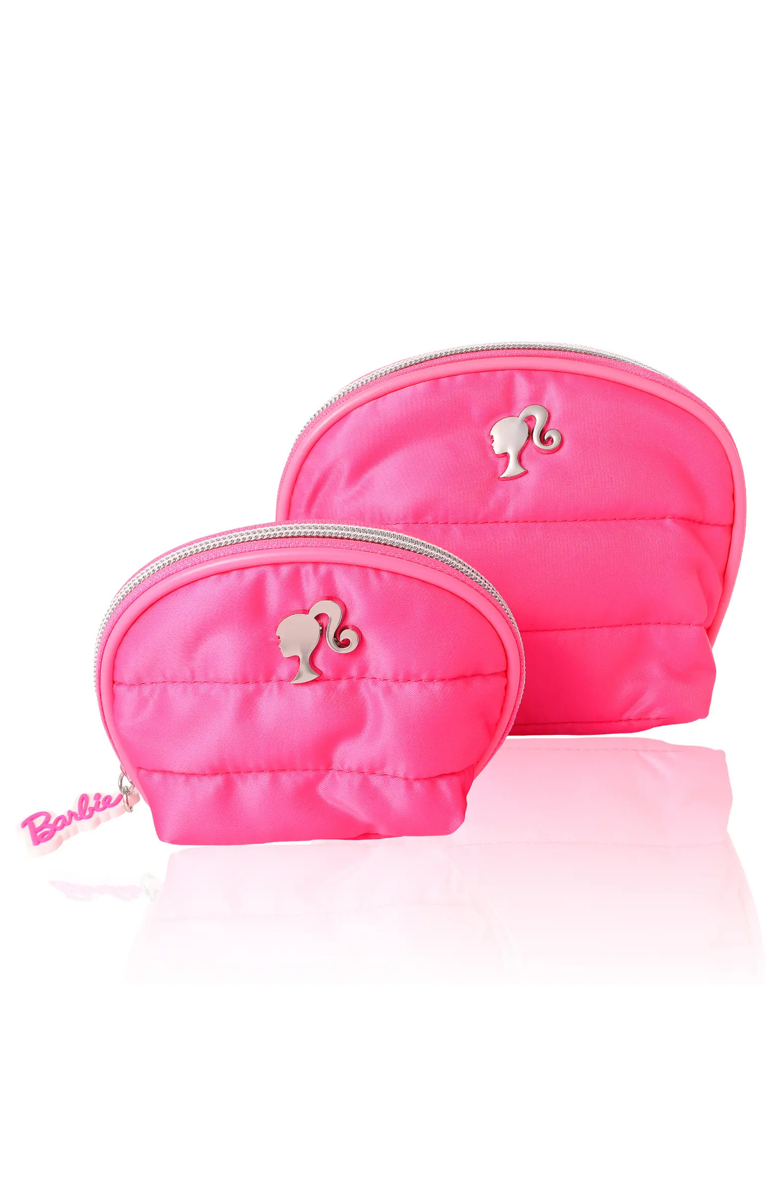 Pink Quilted Makeup Bag Set, Large and Small | Nordstrom